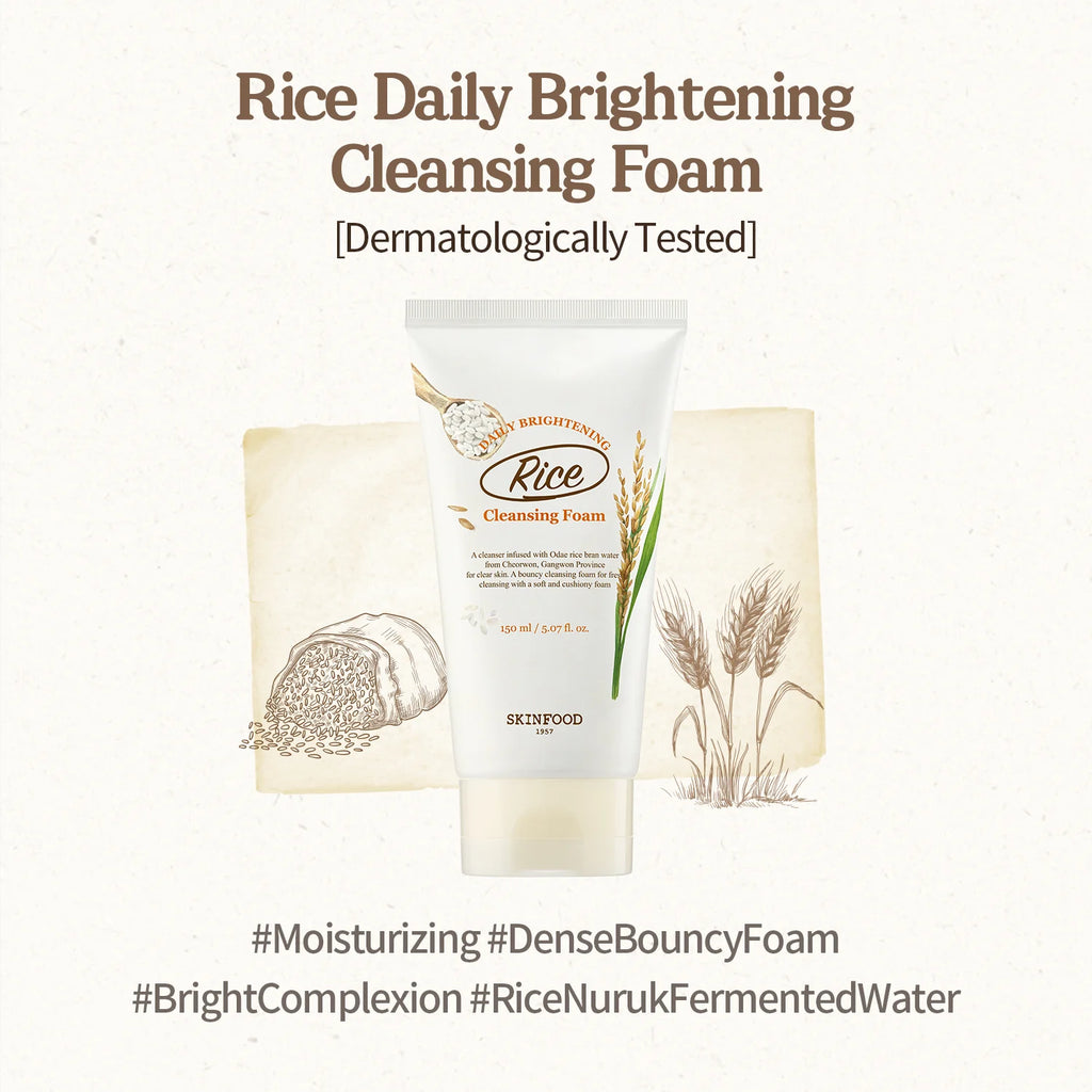 SKINFOOD Rice Daily Brightening Cleansing Foam