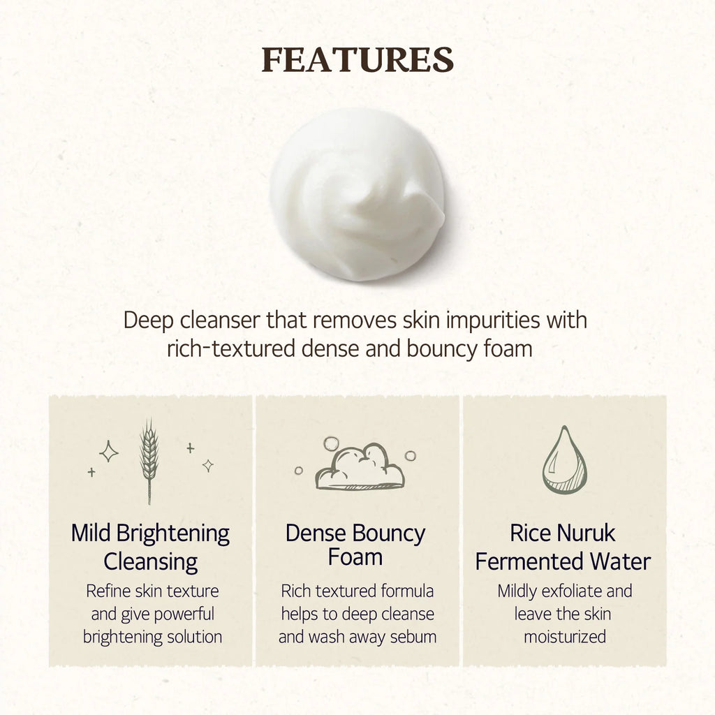 SKINFOOD Rice Daily Brightening Cleansing Foam